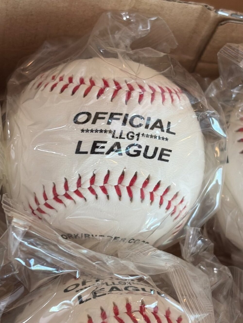 Official League Baseballs 9-Inch Dura-Leather Cover Cork/Rubber Core Box Of 10
